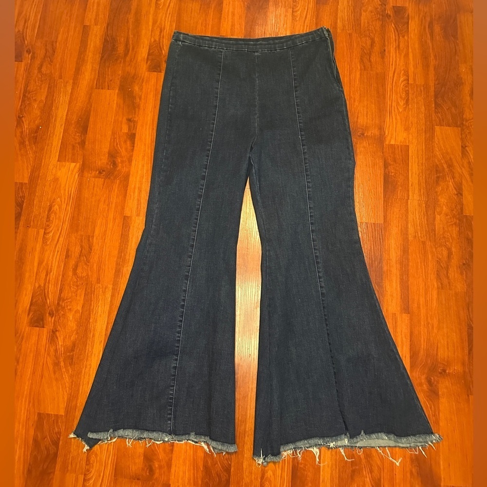For The Republic Dark Blue Flare Stretch Jeans size 14